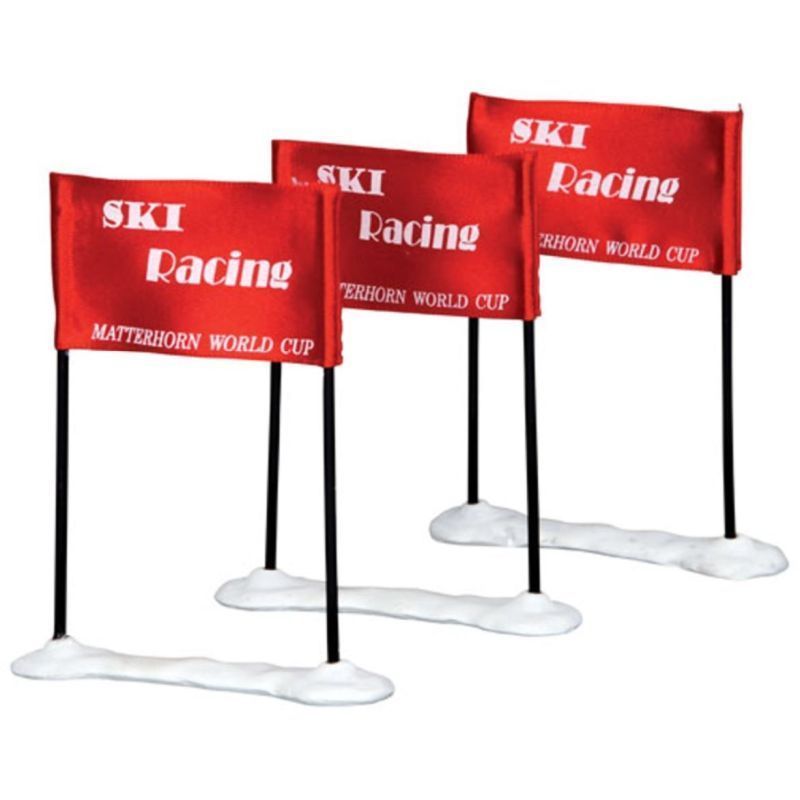 Lemax - Ski Racing Flag, Set of 3